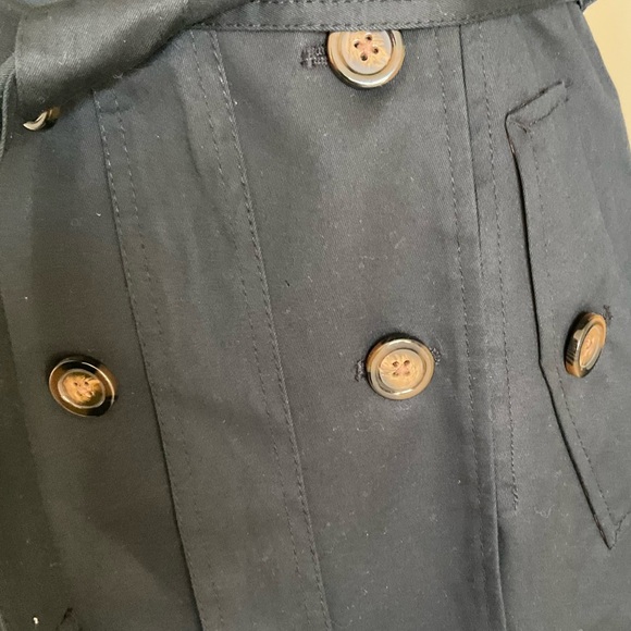 Banana Republic Trench Coat Belted Black PXS - Picture 7 of 14